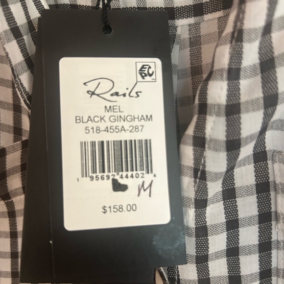 NWT Rails gingham button down blouse - Picture 3 of 4
